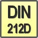 Piktogram - Typ DIN: DIN 212D